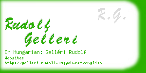 rudolf gelleri business card